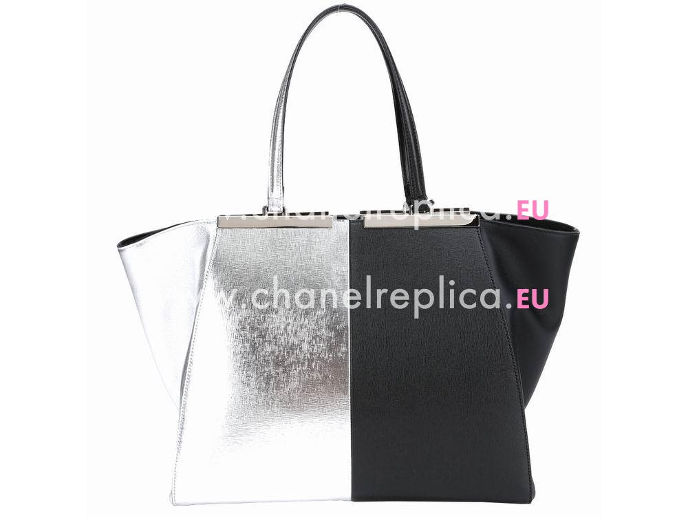 Fendi 3Jours Cowhide Handbag Black/Silvery F5782992