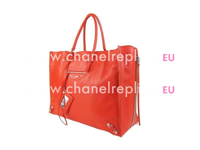 Balenciaga Papier A4 Zip Around Orange Red B20558074