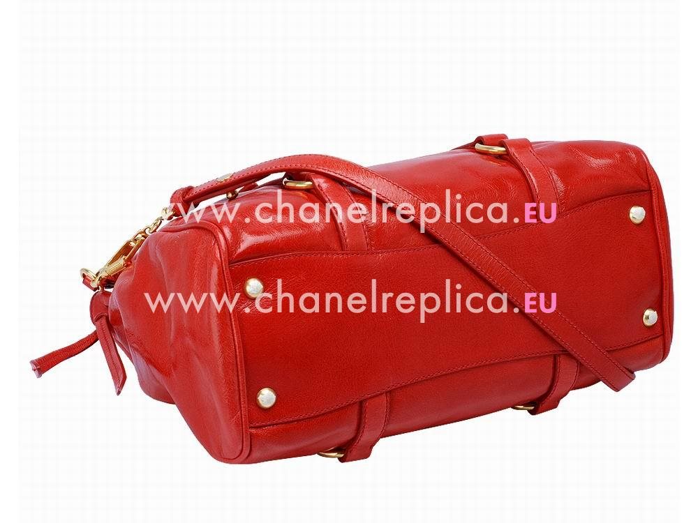 Miu Miu Vitello Lux Calfskin Bow Bag Red MU4564
