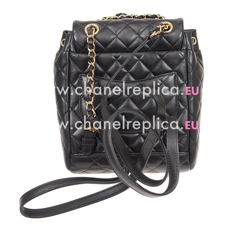 Chanel Black Lambskin Backpack Gold Hardware A69964LBLKGP