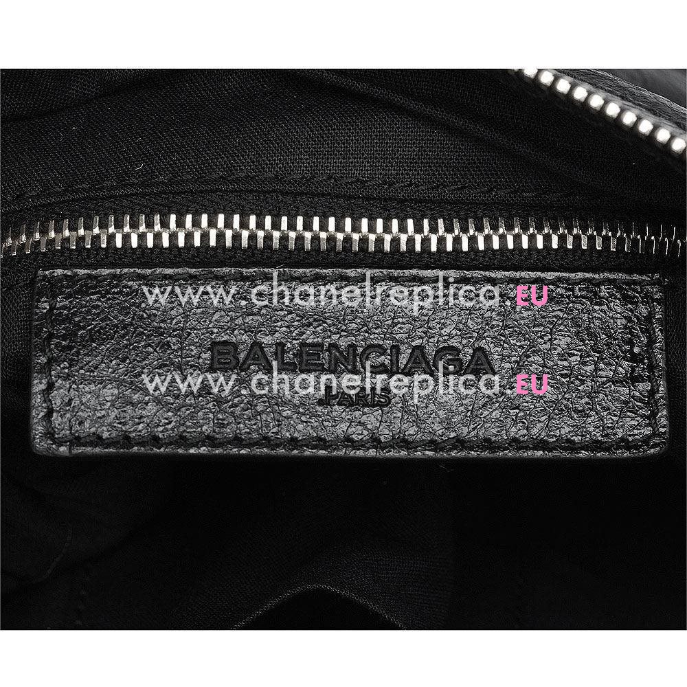 Balenciage Giant Flat Lambskin Silvery hardware Bag Black B2055023