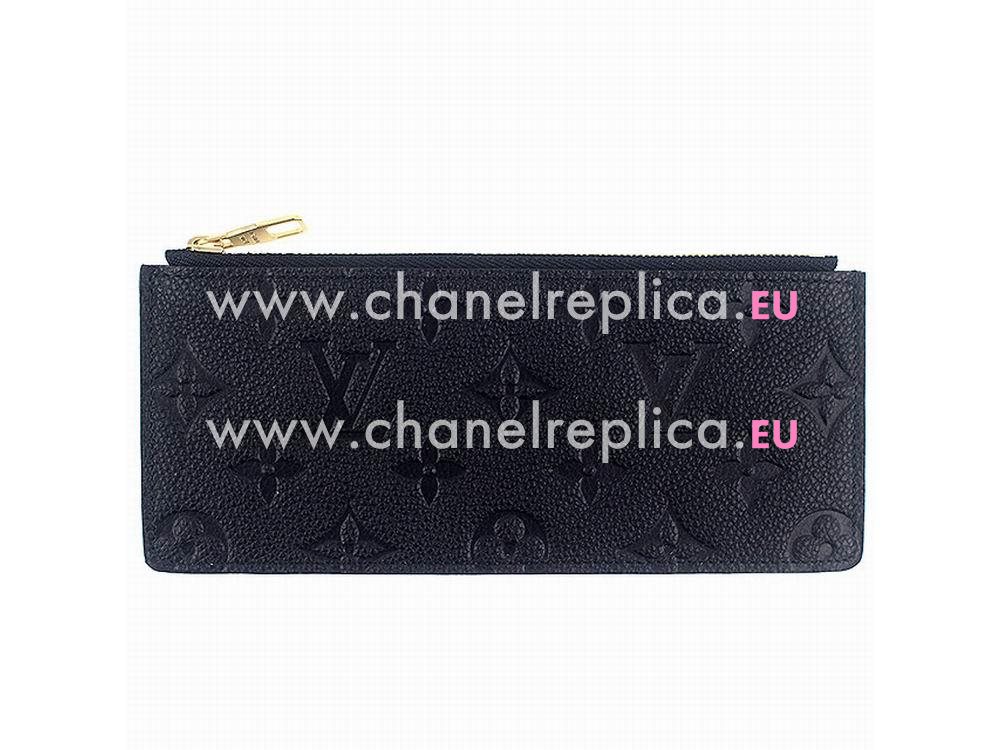 Louis Vuitton Monogram Empreinte Clemence Wallet Noir M60171