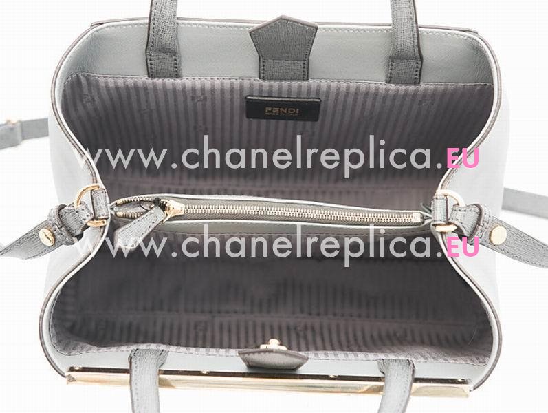 Fendi 2Jours Calfskin Hand/shouldbag Silver F529808