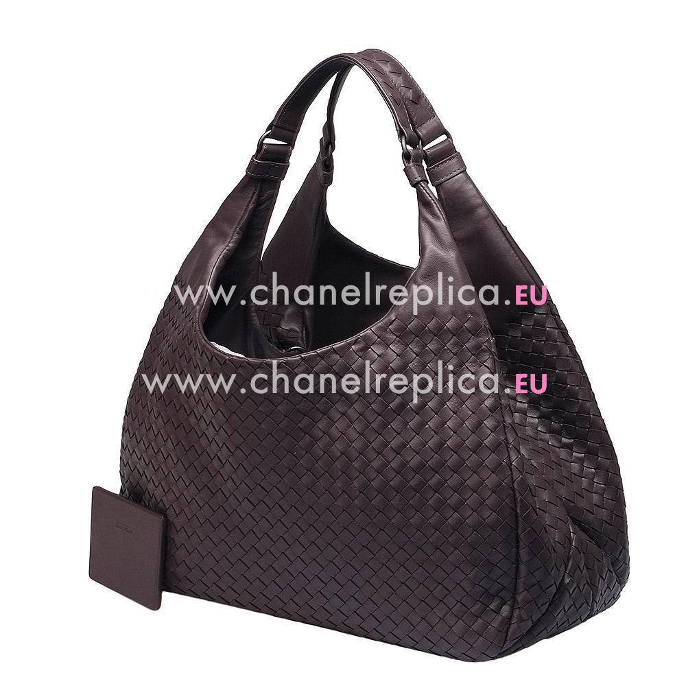 Bottega Veneta Campana Nappa Woven Large Shouldbag Purple BV514889