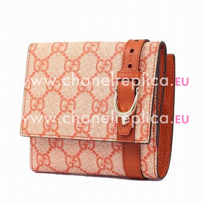 Gucci Nice Suoreme GG Plus PVE Wellets In Orange G6111407