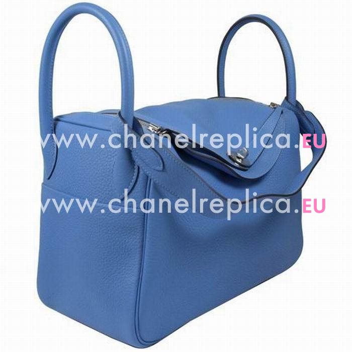 Hermes Lindy 30 Fashion Shoulder-Bag Paradise Blue H7010403