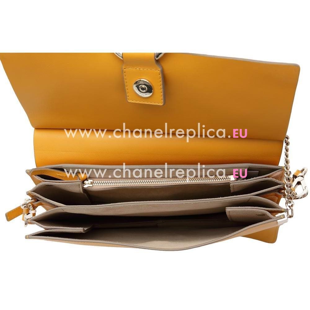 Chloe Faye Smooth Calfskin Shoulder Bag Yellow C6112811