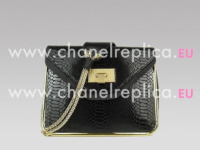 Chloe Shoulder Bag 50898 In Blacksnake C50898-1