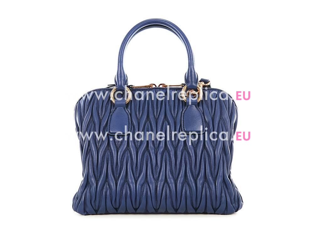 Miu Miu Matelasse Lux Nappa Leather Handbag Ryal blue RL0097