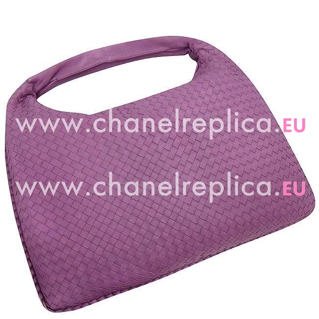 Bottega Veneta Intrecciato Nappa Weave Falcate Bag In Purple B5693381