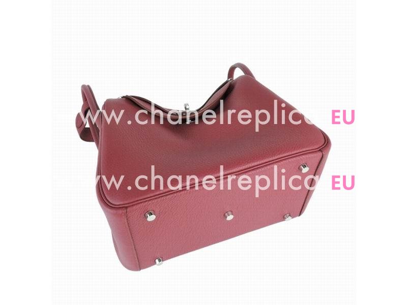 Hermes Lindy 30cm Red Clemence Leather Bag LD30B5TCTN