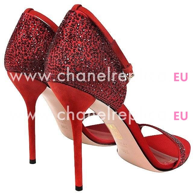 Gucci Leather Hight-heeled Shoes Red G7030208