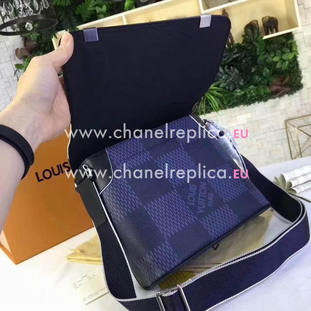 Louis Vuitton District Damier Cobalt Canvas Shoulder Bag PM N44043