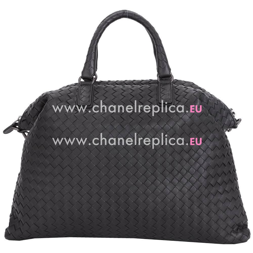 Bottega Veneta Classic Nappa Leather Woven Bag Black BV612264