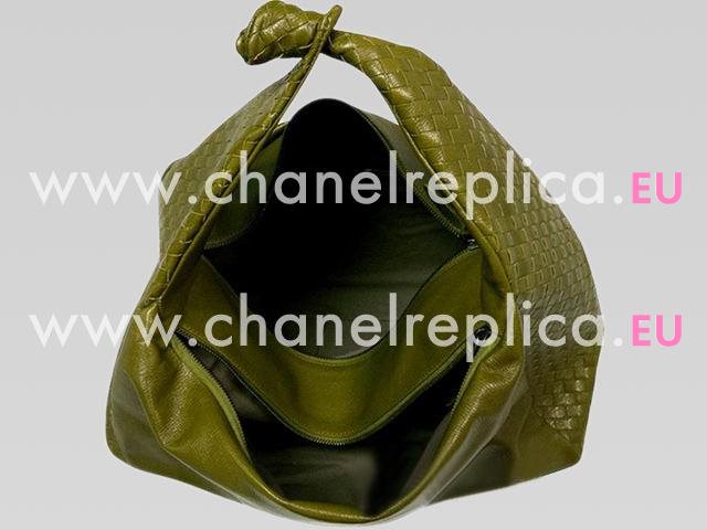 Bottega Veneta Intrecciato Nappa Weave Large Veneta Olive-Green BVb016