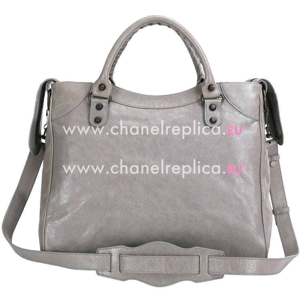 Balenciage Velo Lambskin Aged Brass hardware Bag Gray B5258943