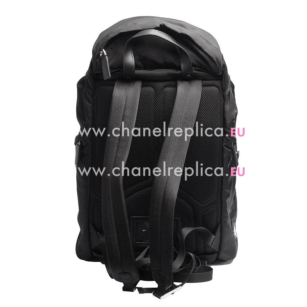 Prada Classic Saffiano Triangle Logo Nylon Backpack Black P7021604