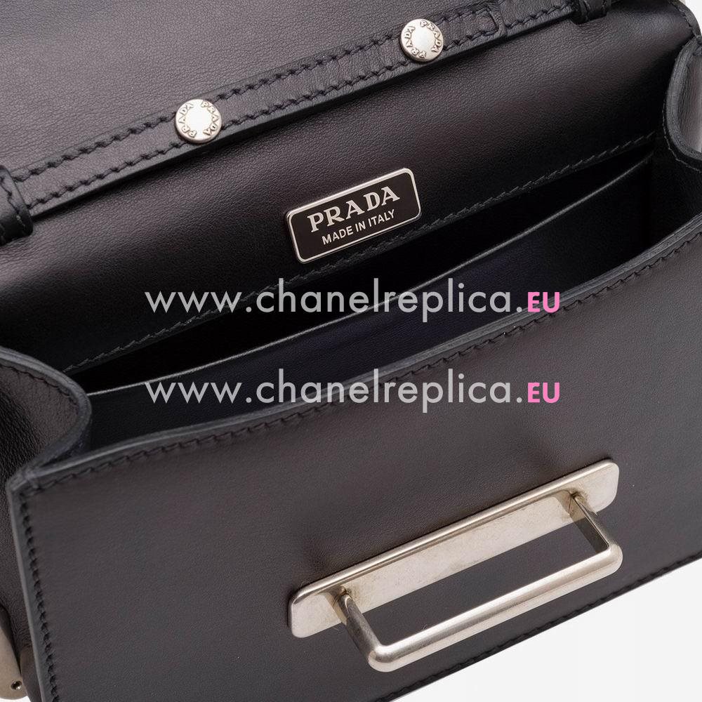 Prada Cahier Calf Leather Bag Black 1BH018_2BB0_F0632