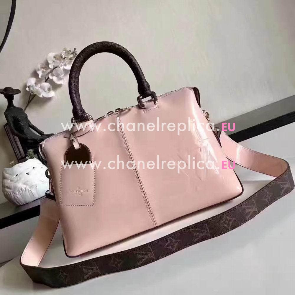 Louis Vuitton Embosses Logo Calfskin Tote Miroir Bag Rose Ballerine M54639