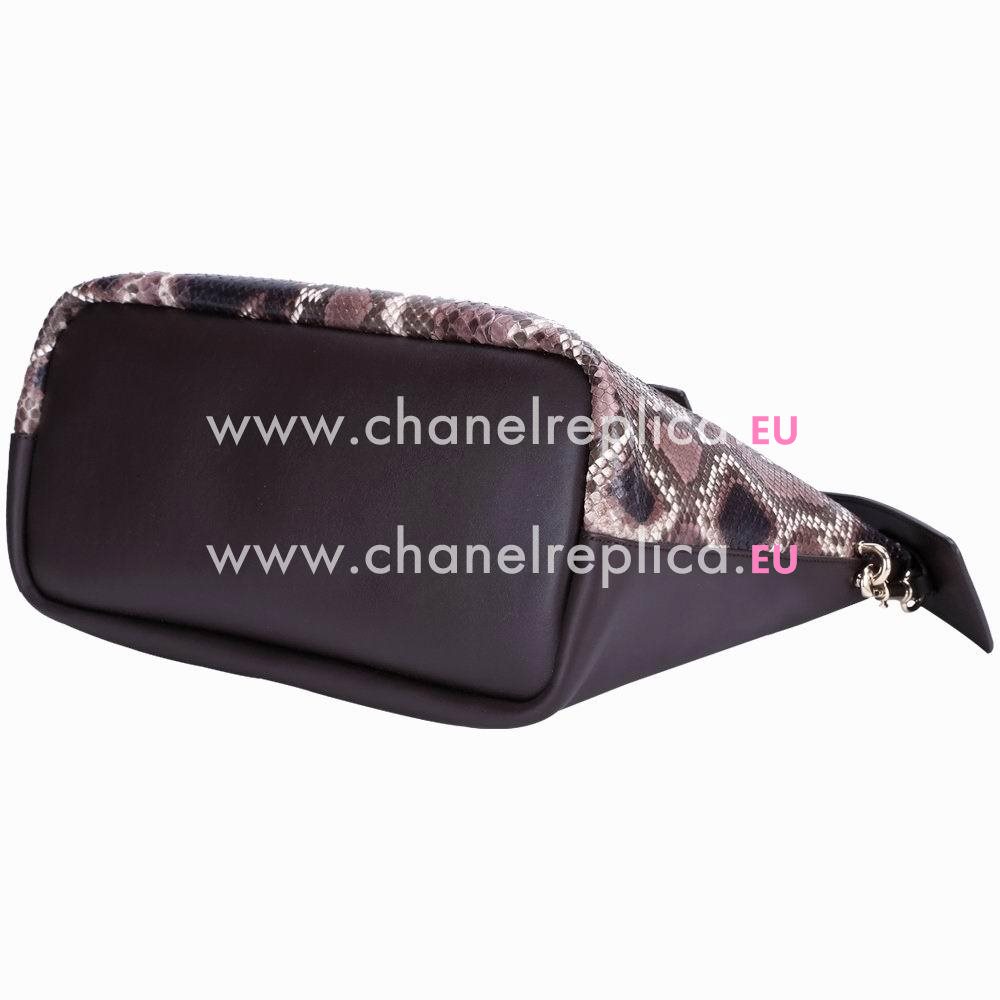 Chloe Baylee Calfskin Snakeskin Hand Bag In Amaranth C5660763