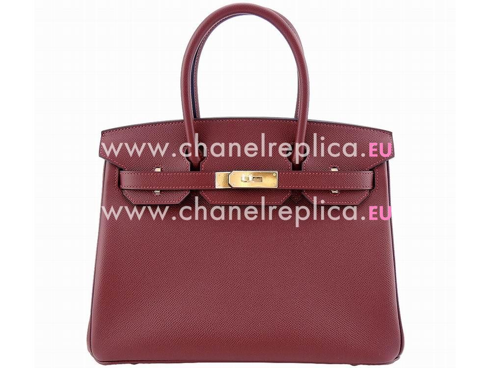 Hermes Birkin 30 Red Leaves 55 Epsom Leather GHD Hand Sew H1030YHG