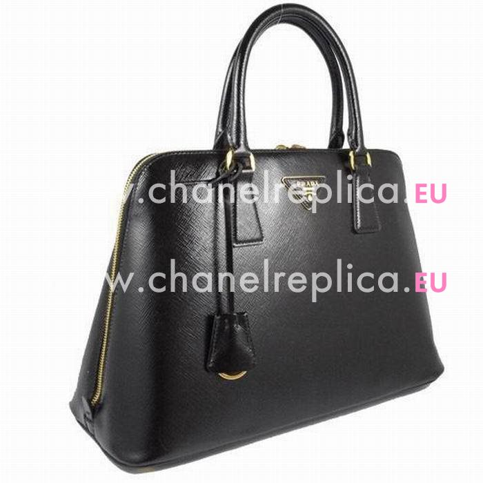 Prada Classic Triangle Logo Scratch Resistant Calfskin Handbag Black P61111608
