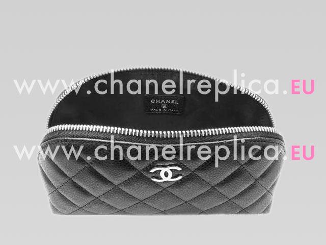 Chanel Classic Caviar Leather Cosmetic Bag A25102