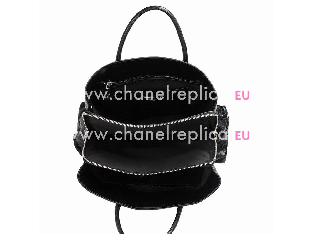Miu Miu Vitello Shine Calfskin Handbag In Black RN1001