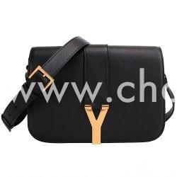 YSL Saint Laurent Paris Calfskin Y Wallets In Black YSL5262549