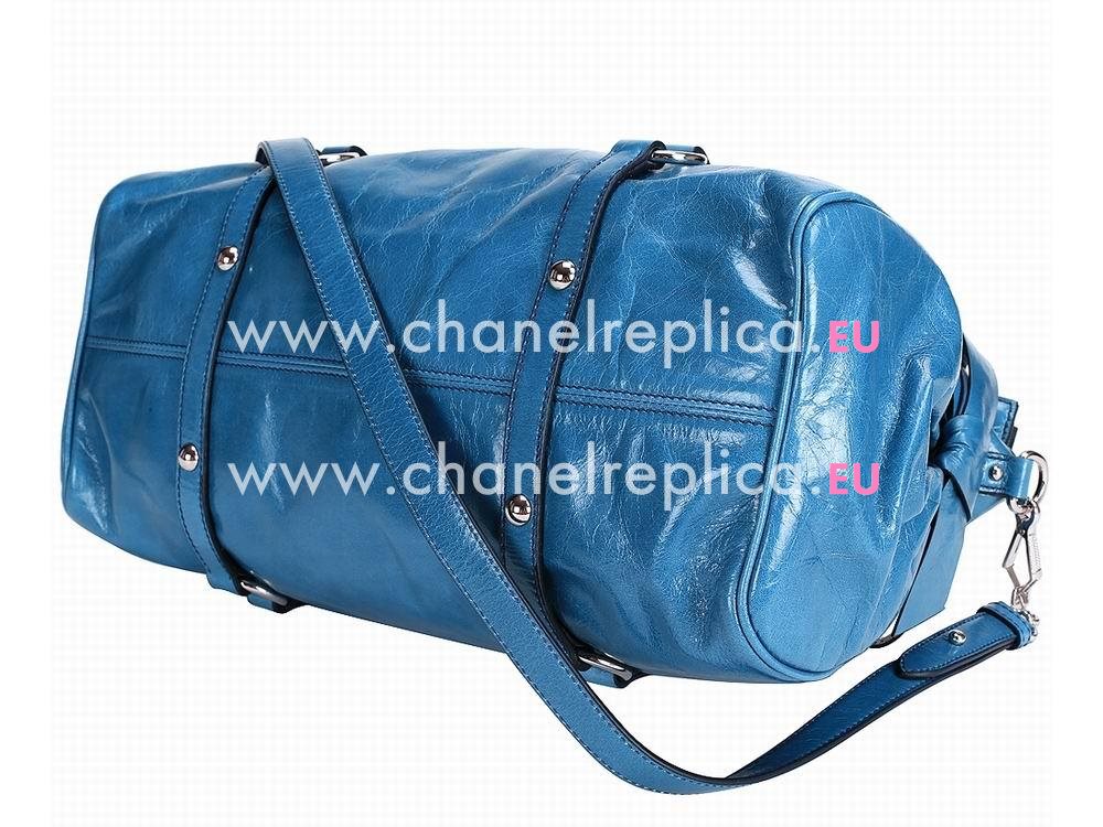 Miu Miu Vitello Lux Calfskin Large Bow Bag Bleu MU5145