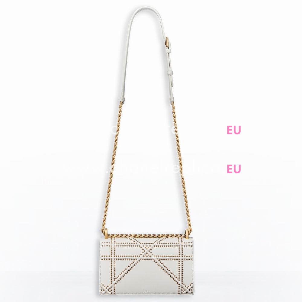 Dior SMALL DIORAMA BAG IN OFF-WHITE STUDDED LAMBSKIN M0421CNOE M030