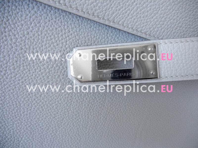 Hermes Kelly 35cm Toge Leather Palladium Hardware Bag Gris Perle H76291