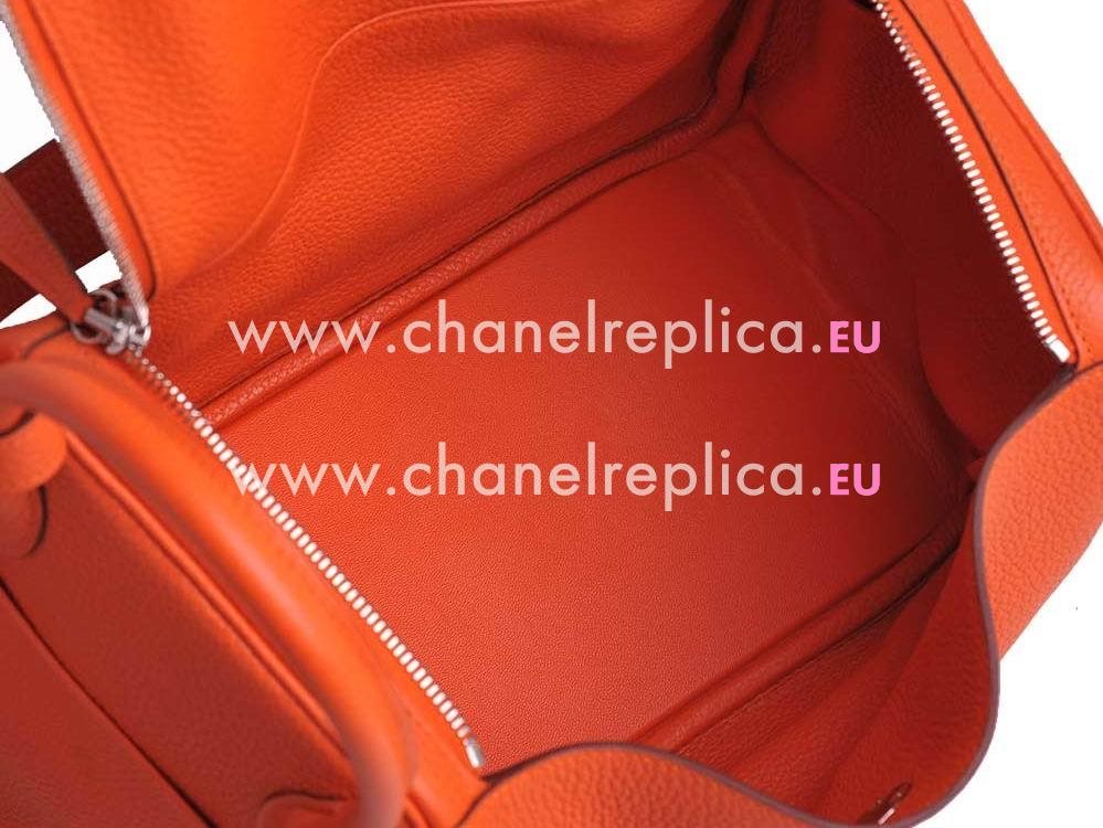 Hermes Lindy 30 Orange Togo Leather Bag With Palladium H050161CK