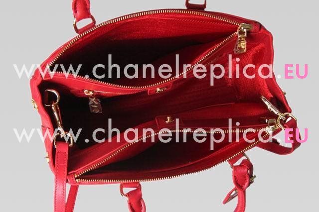 Prada Saffiano Lux Calfskin Tote Bag in Red (medium) PR242122