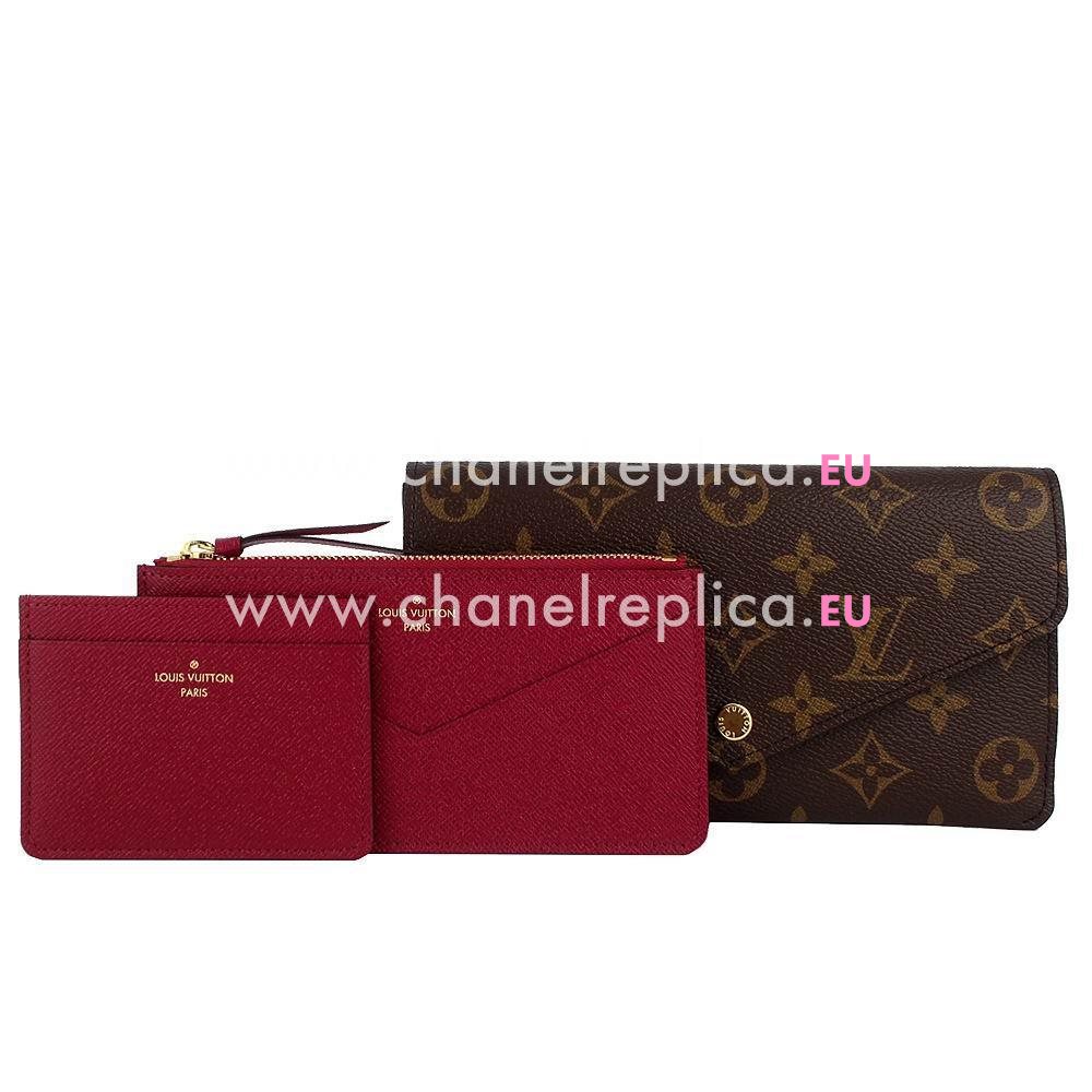 Louis Vuitton Classic Monogram Purse Fuchsia M62155