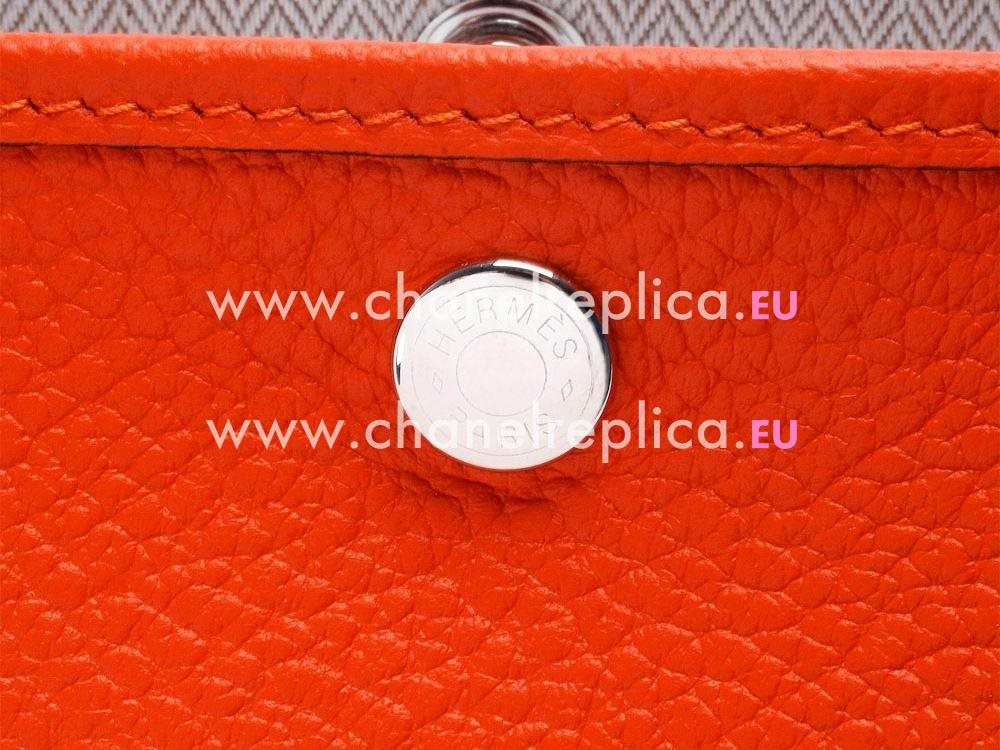 Hermes Garden Party 30cm Orange Clemence Leather HandBag H051559CK-ORG