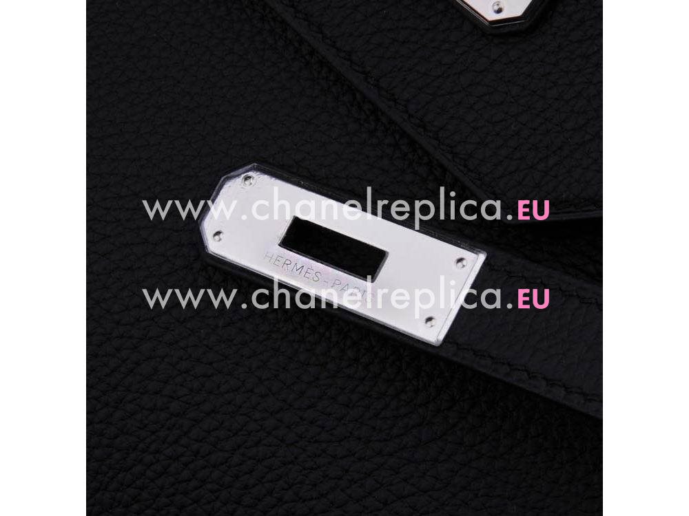 Hermes Birkin 35cm Black Togo Leather Palladium Hardware Hand Sew H1043-BS