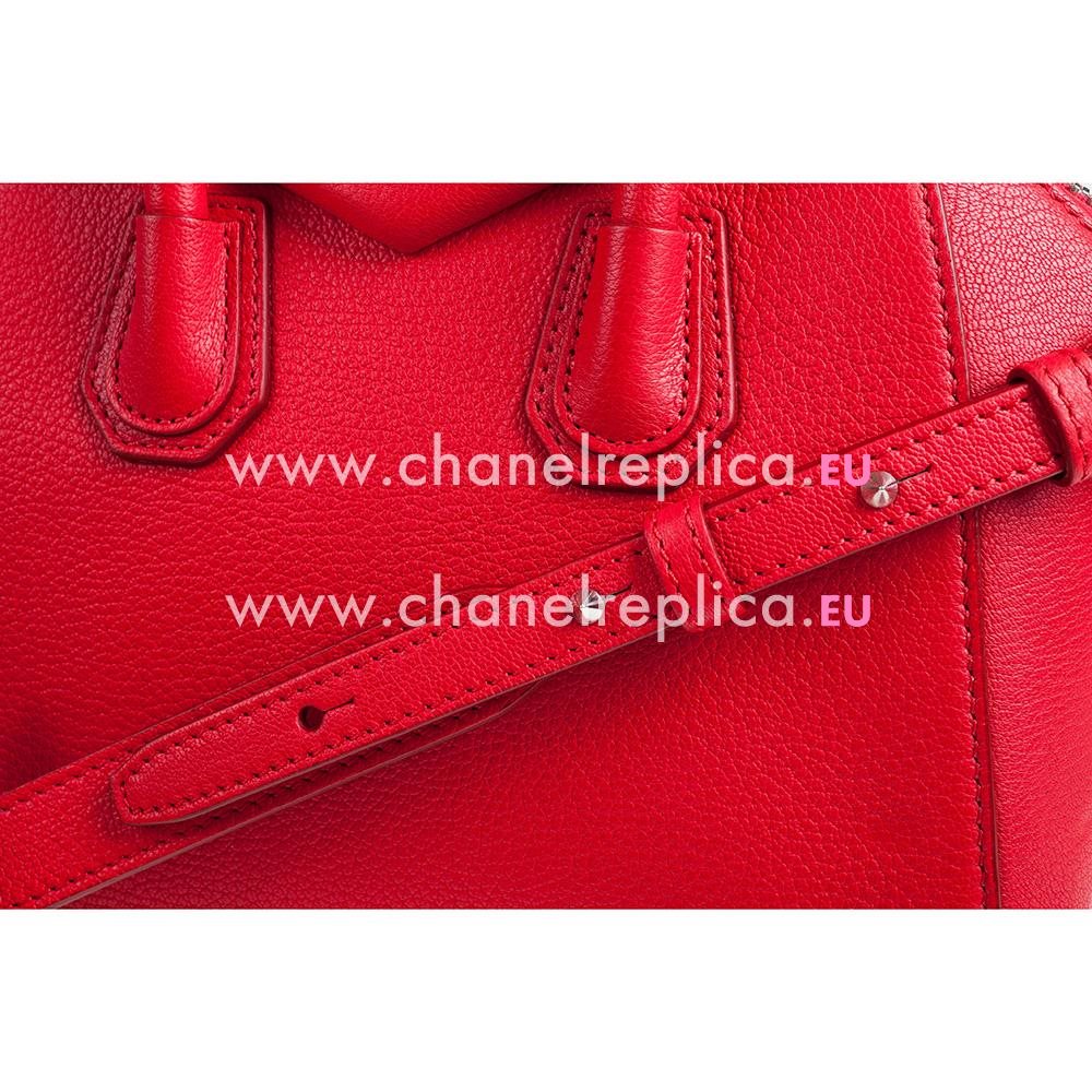 Givenchy Antigona Goat Skin Shoulder Tote Bag Mini Red A962D69