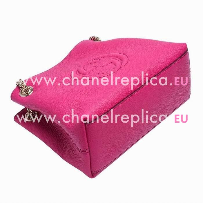 Gucci Soho GG Calfskin Bag Peach Red G5594648