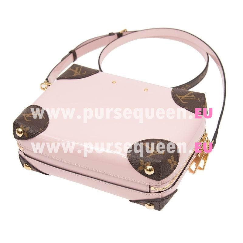 Louis Vuitton Sleek Patent Cowhide Leather Venice Handbag Rose Ballerine M52755
