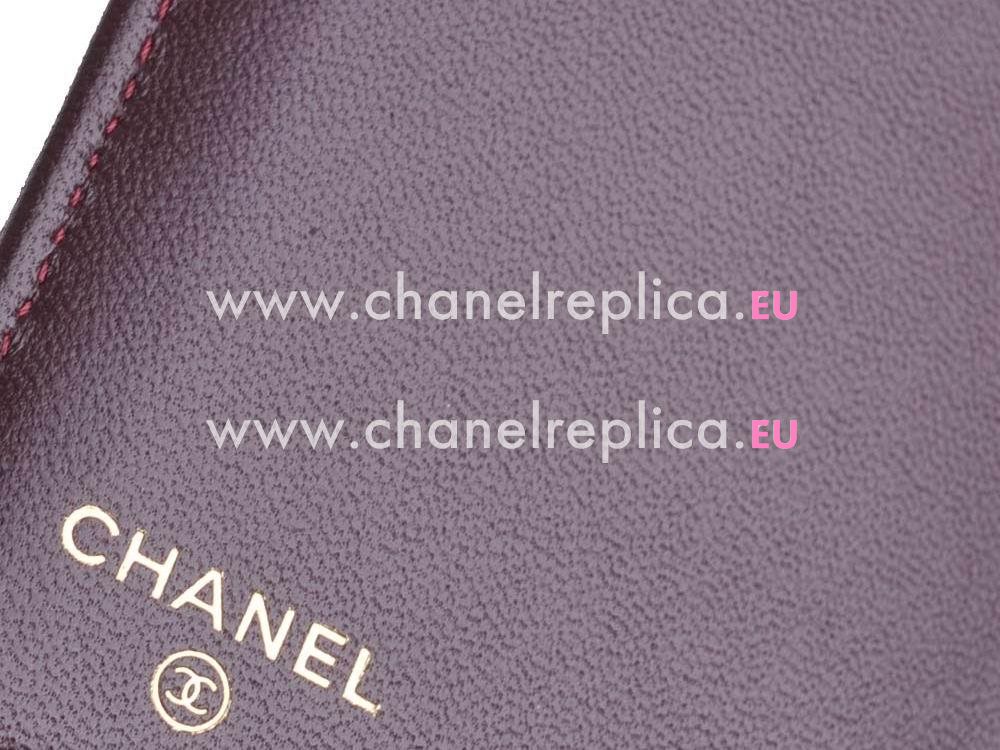 Chanel Classic CC Lambskin Long Wallet Black Gold A59961