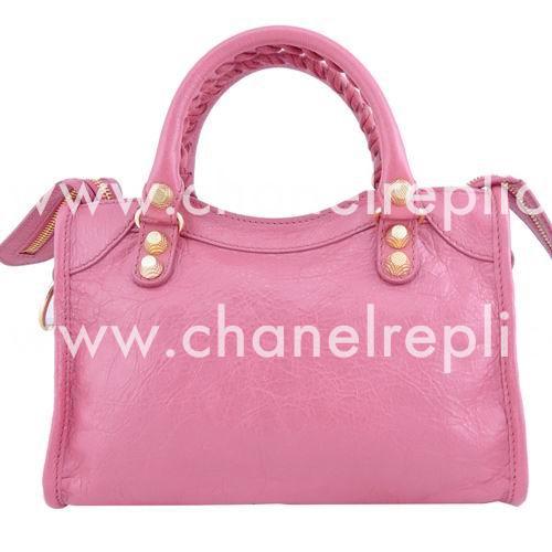 Balenciage City Lambskin Gold hardware Classic Mini Bag Sakura Pink B2055033