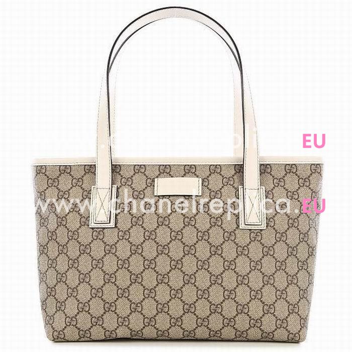 Gucci GG PVC Two Sided Tote Bag In White G5368638