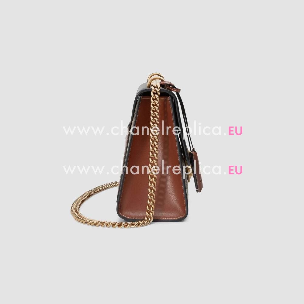 Gucci Padlock GG Leather Shoulder Bag cream-coloured/Brown G409486 KLQJG 9785
