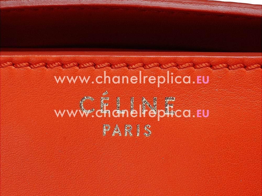 Celine Mini Square Luggage Smooth Calfskin Nano Orange CE52053