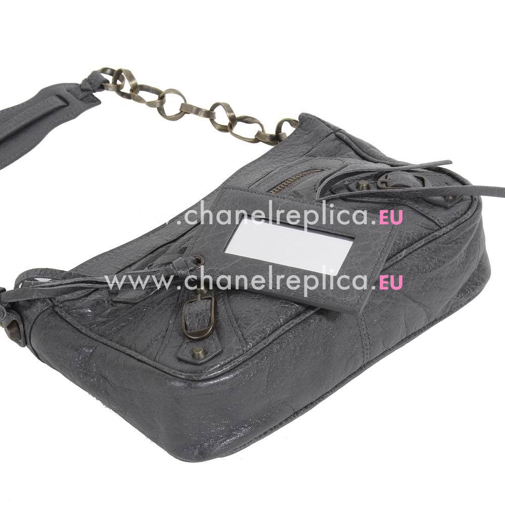 Balenciage Miroir Calfskin Gold hardware Bag Gray B2055072