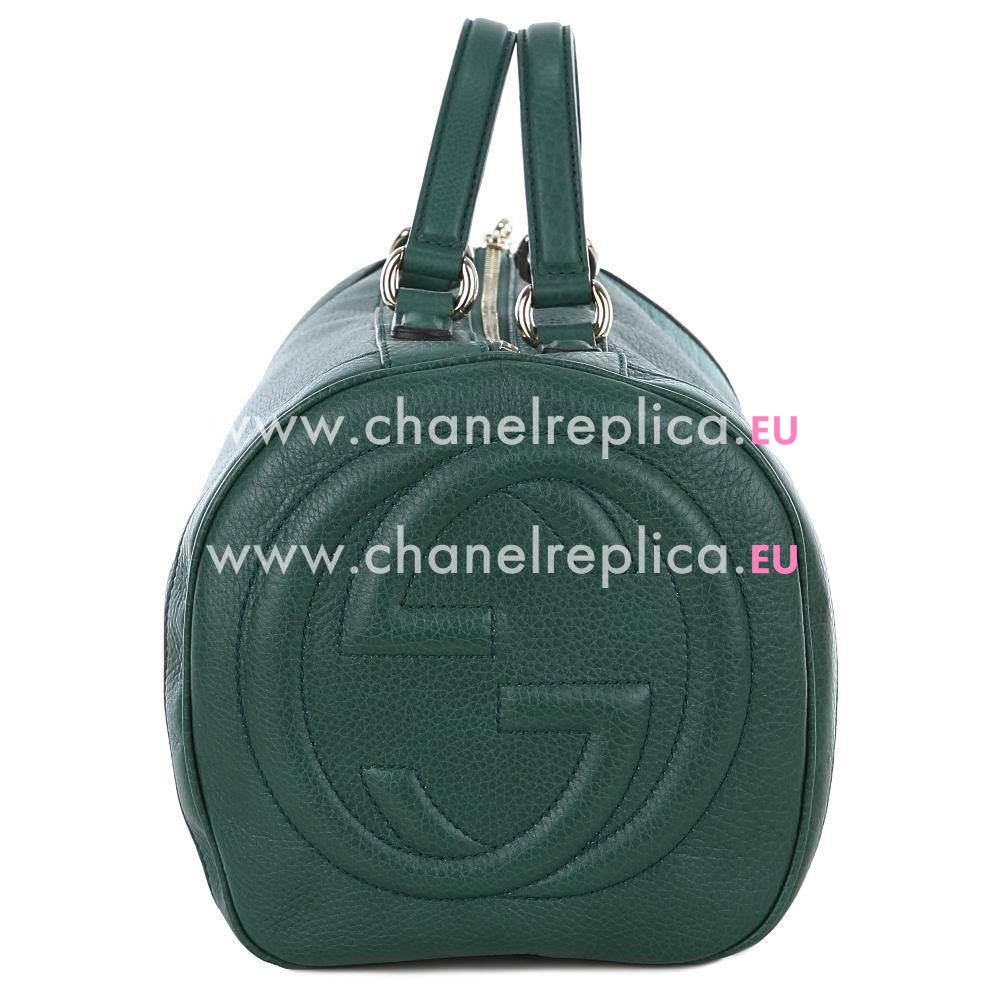 Gucci Blooms Soho Calfskin Boston Bag In Green G5624139