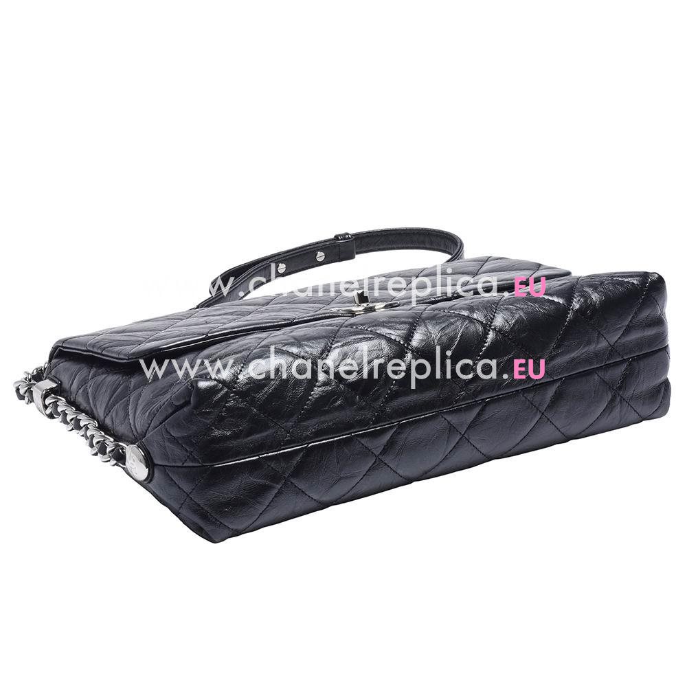 Chanel Quilted Aged Calfskin Big Bang Flap Bag Black A999512