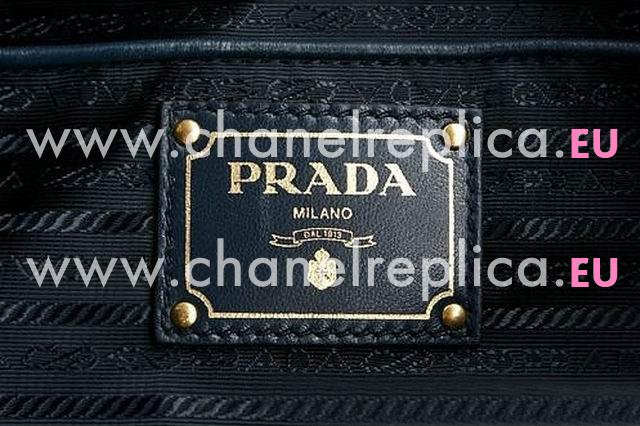 Prada Gaufre Lambskin&Nylon SHouder/Handbag In Blue P344831