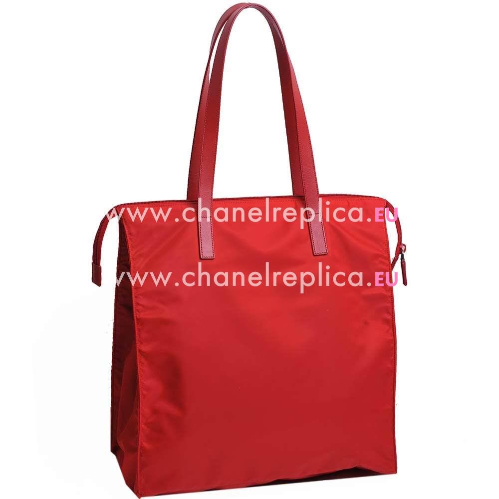 Prada Robot Calfskin Nylon Handle/Shoulder Bag Red P7011907